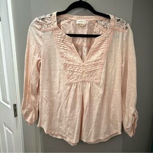 Anthropologie Meadow Rue Peach Blouse-Md